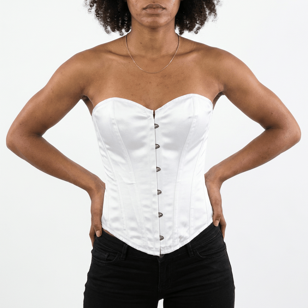 Luna Rune Boned Strapless Lace-Up Corset