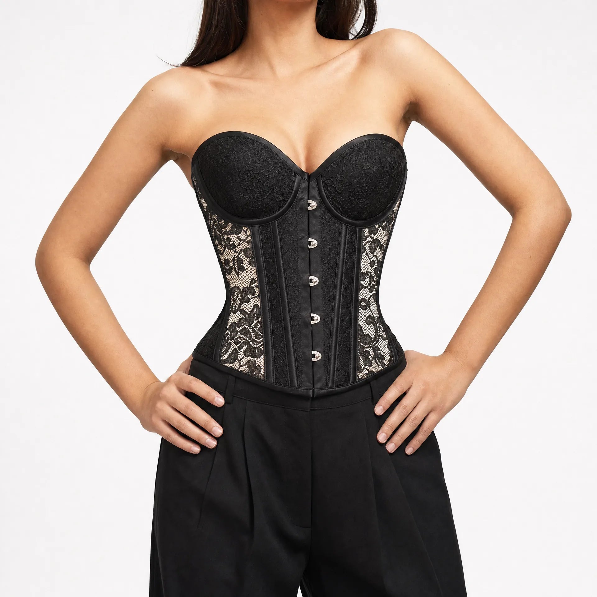 Luna Rune Boned Sweetheart Lace-Up Corset
