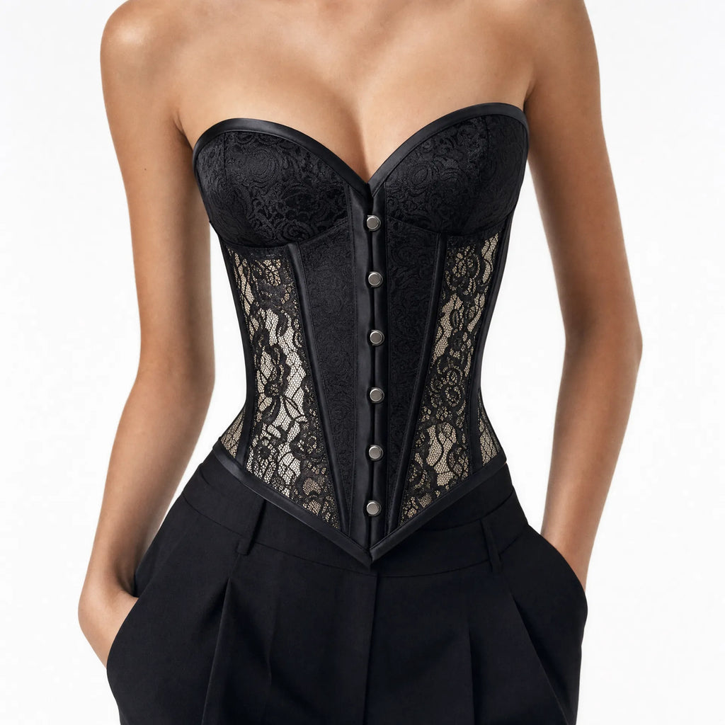 Luna Rune Boned Sweetheart Lace-Up Corset