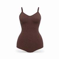 Luna Rune Brown / XS Tummy-Control Criss-Cross Bodysuit