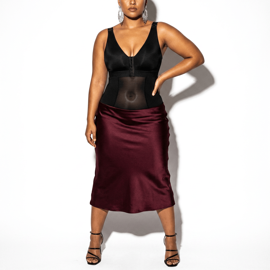 Luna Rune Deep-V Hook-Eye Shaping Bodysuit