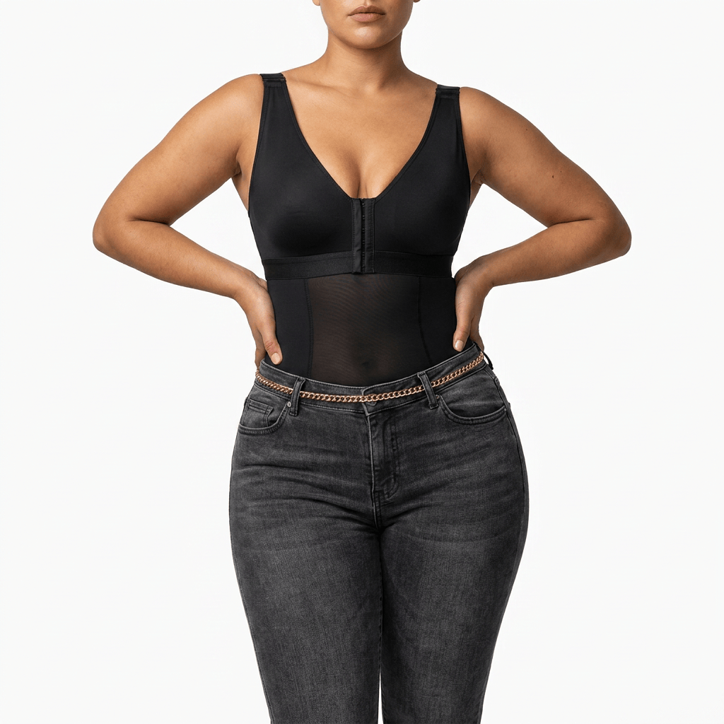 Luna Rune Deep-V Hook-Eye Shaping Bodysuit