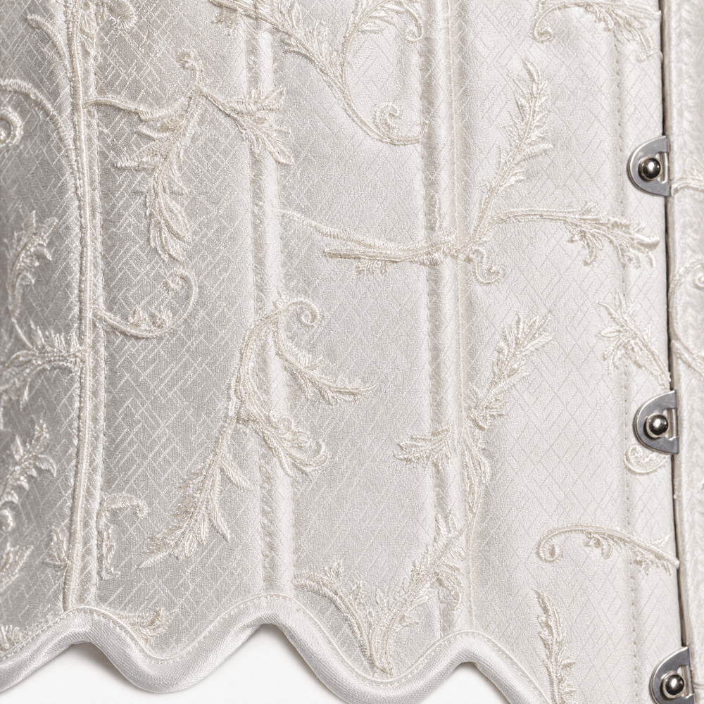 Luna Rune Embroidered Boned Lace-Up Corset Belt