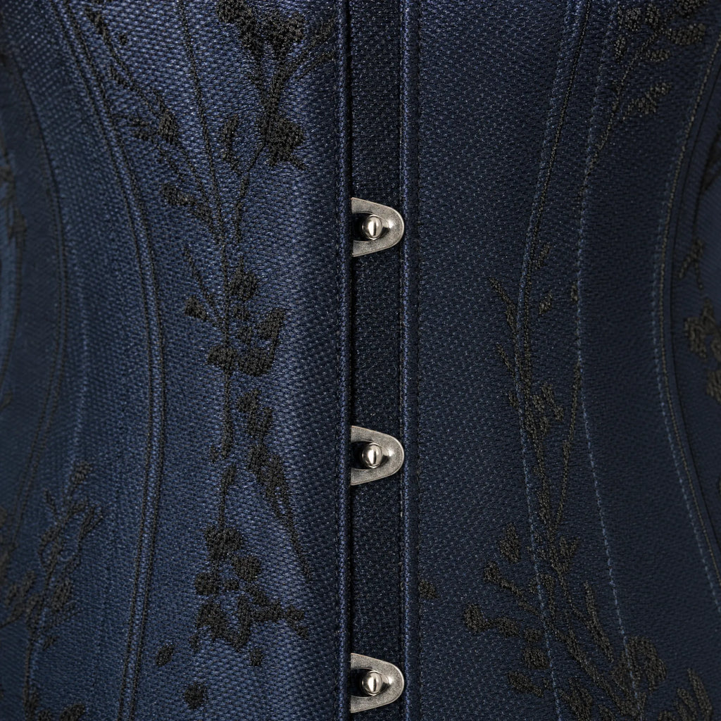 Luna Rune Floral Boned Lace-Up Corset