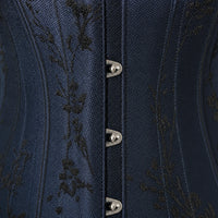 Luna Rune Floral Boned Lace-Up Corset