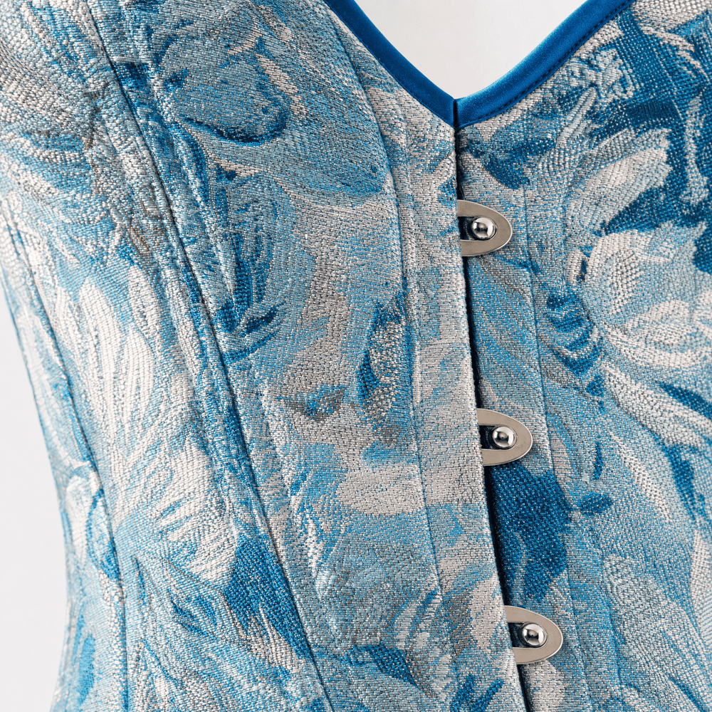 Luna Rune Floral Boned Vintage-Style Corset