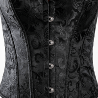 Luna Rune Floral Front-Clasp Boned Corset