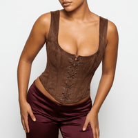 Luna Rune Gothic Strapped Lace-Up Corset