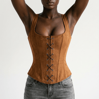 Luna Rune Gothic Strapped Lace-Up Corset