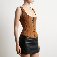 Luna Rune Gothic Strapped Lace-Up Corset