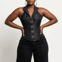 Luna Rune Halter-Neck Collared Clasp Corset