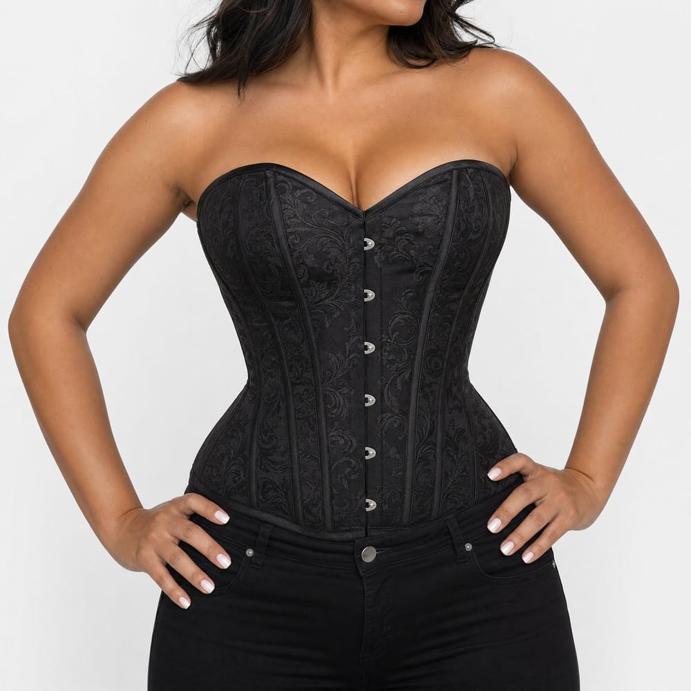 Luna Rune Hook-Eye Boned Back-Lace Corset