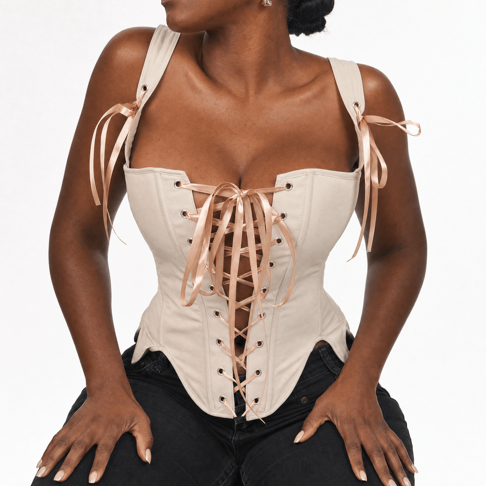 Luna Rune Lace-Up Front Vintage-Style Corset