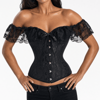 Luna Rune Off-Shoulder Boned Hook-Eye Corset