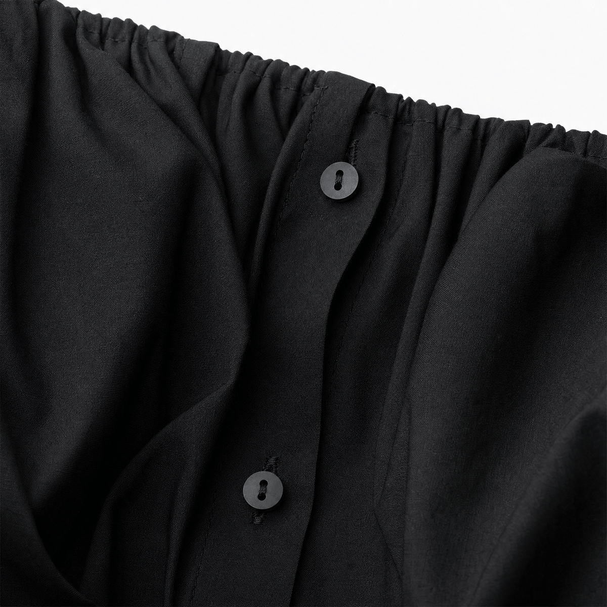 Luna Rune Off-Shoulder Puff-Sleeve Buttoned Corset