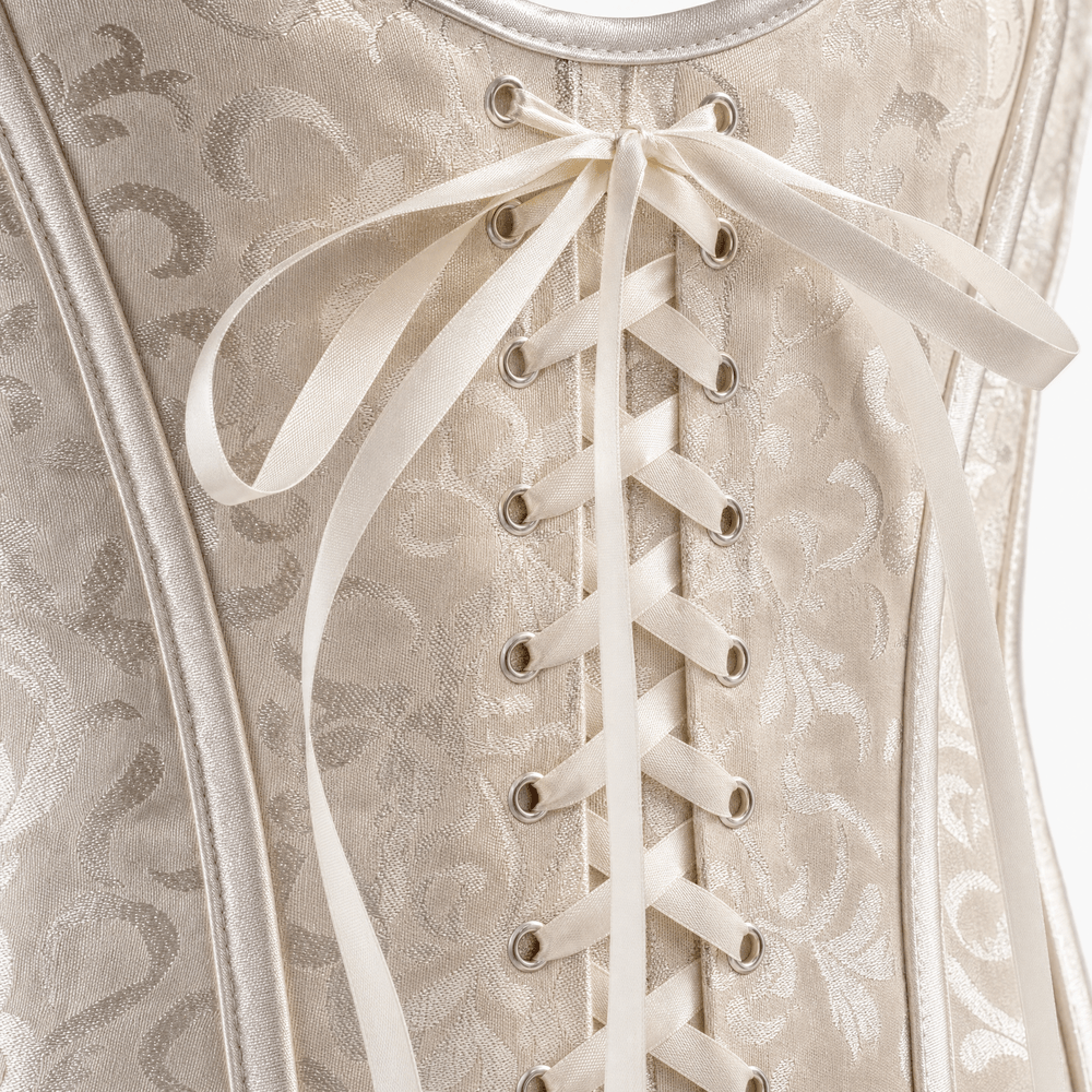 Luna Rune Patterned Lace-Up Front Corset