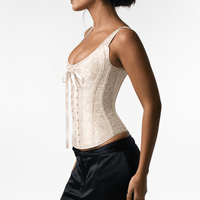 Luna Rune Patterned Lace-Up Front Corset