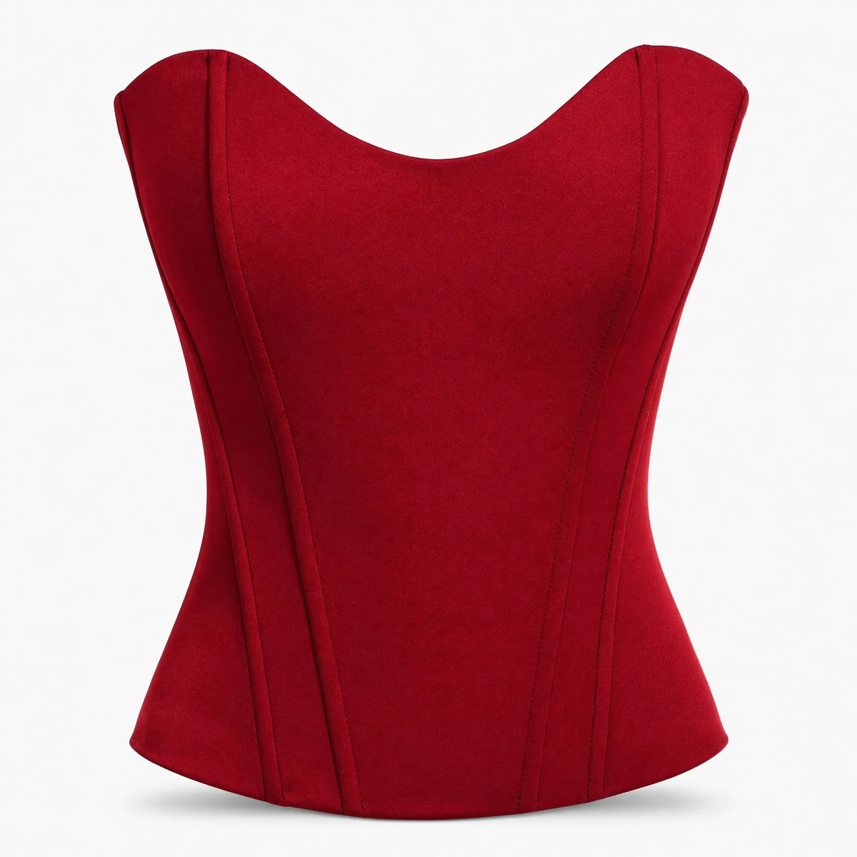 Luna Rune Red / S Boned Lace-Up Waist-Training Corset