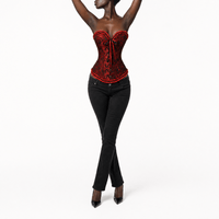 Luna Rune Ruffle-Hem Boned Lace-Up Corset