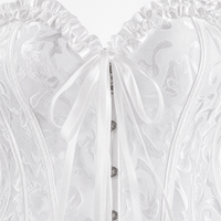 Luna Rune Ruffle-Trim Hook-Eye Bridal Corset