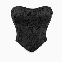 Luna Rune S Boned Lace-Up Zip-Up Corset