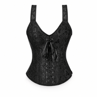Luna Rune S Floral Boned Lace-Up Front Corset