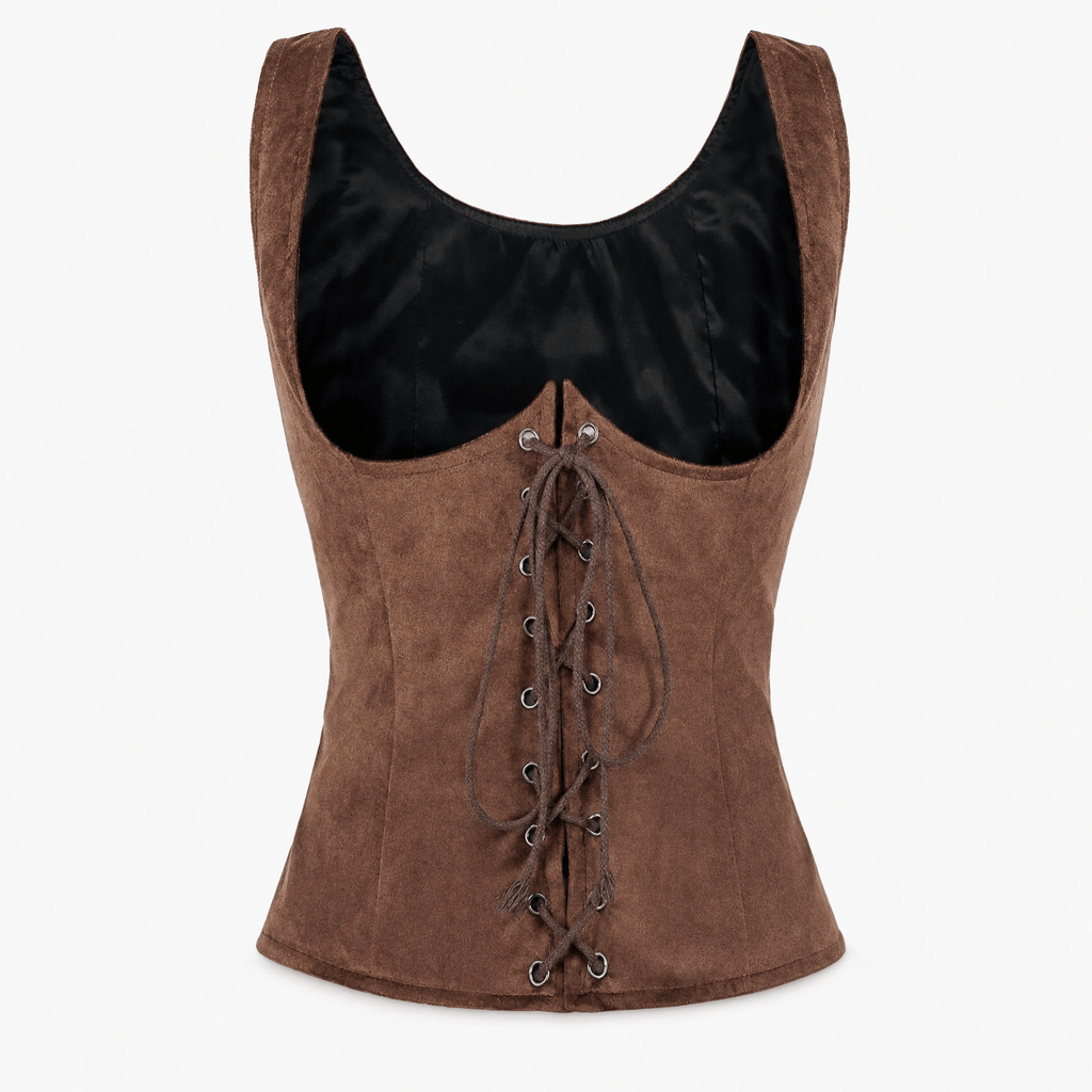 Luna Rune S Gothic Strapped Lace-Up Corset