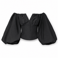 Luna Rune S Off-Shoulder Puff-Sleeve Buttoned Corset