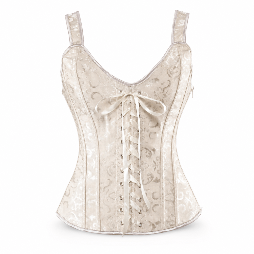 Luna Rune S Patterned Lace-Up Front Corset