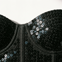 Luna Rune Sequined Underwired Strappy Corset