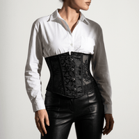 Luna Rune Short Boned Hook-Eye Lace Corset