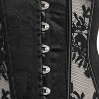 Luna Rune Short Boned Hook-Eye Lace Corset