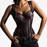 Luna Rune Steampunk Boned Lace-Up Corset