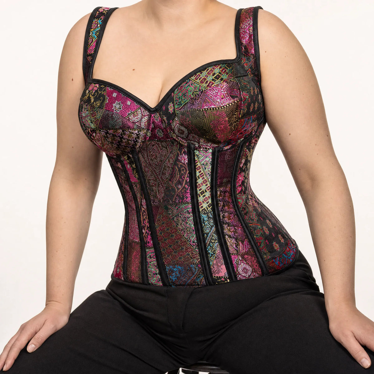 Luna Rune Steampunk Boned Lace-Up Corset