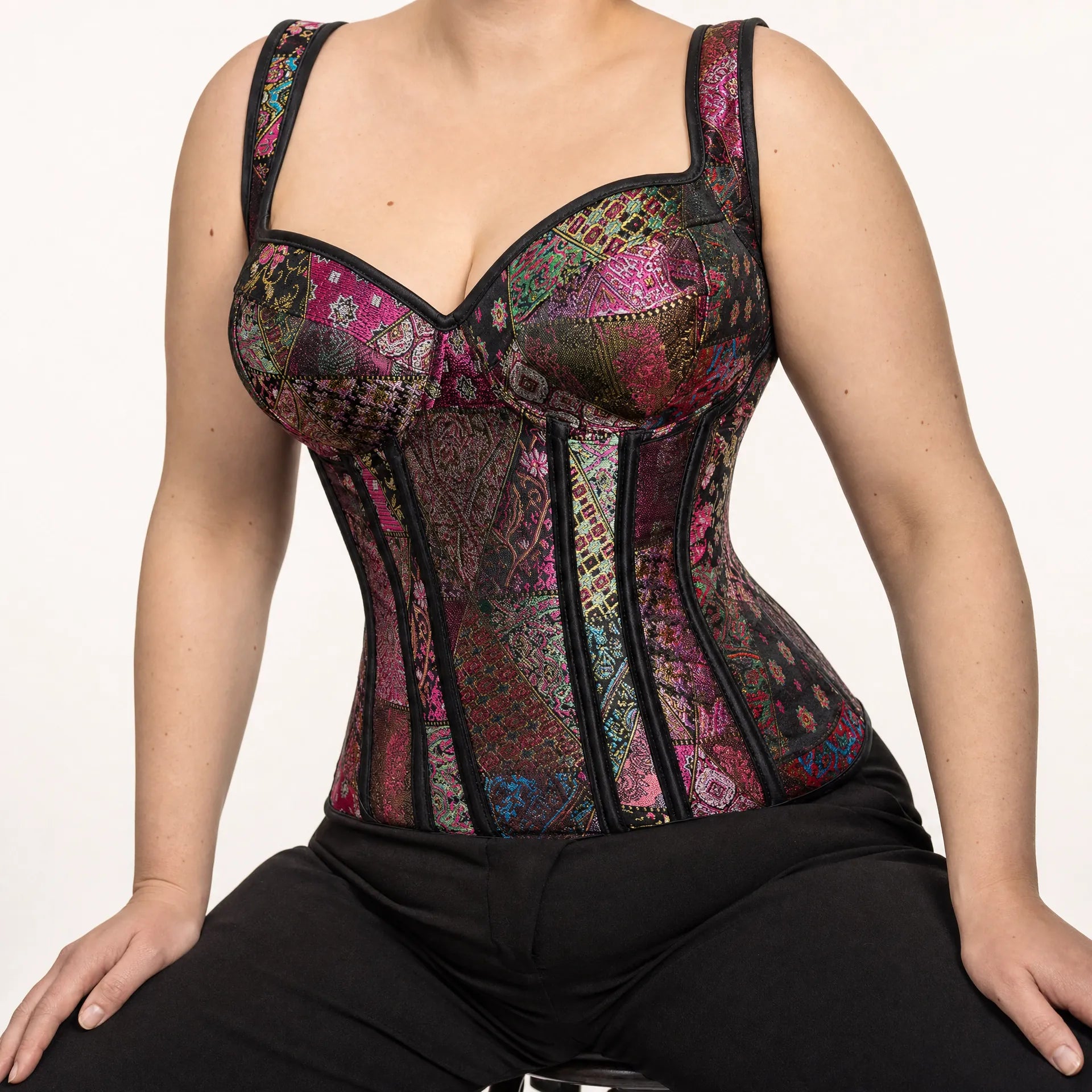 Luna Rune Steampunk Boned Lace-Up Corset