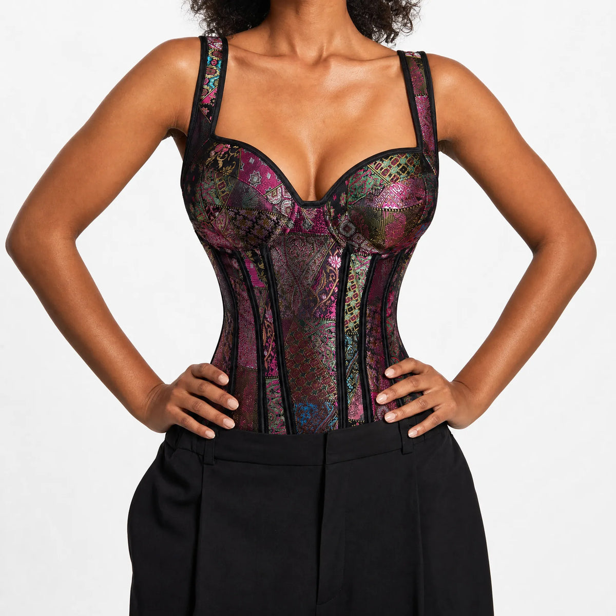 Luna Rune Steampunk Boned Lace-Up Corset