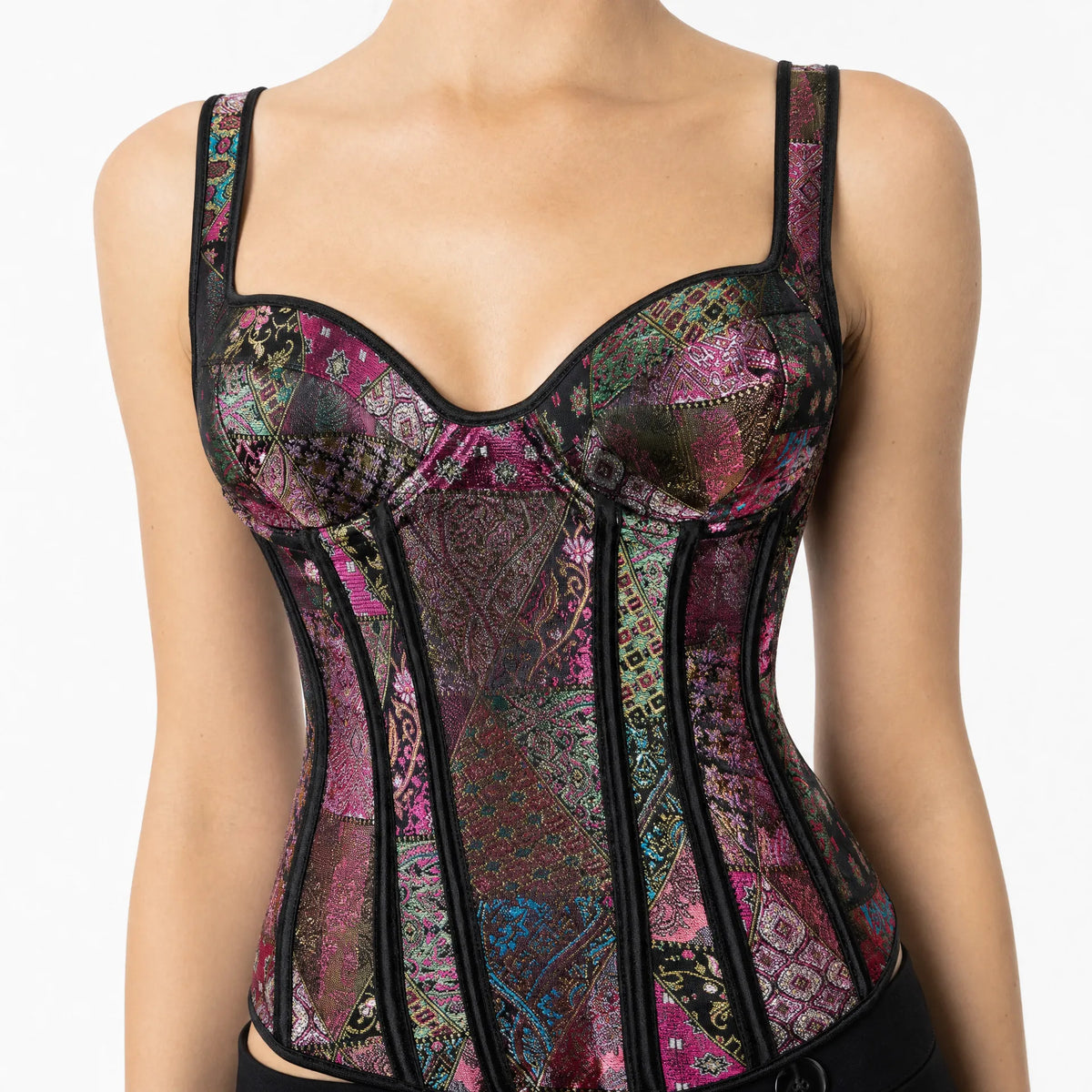 Luna Rune Steampunk Boned Lace-Up Corset