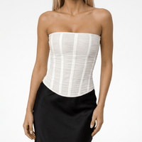 Luna Rune Strapless Boned Corset Top