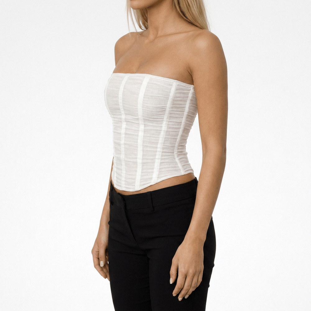 Luna Rune Strapless Boned Corset Top