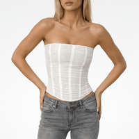 Luna Rune Strapless Boned Corset Top