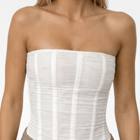 Luna Rune Strapless Boned Corset Top