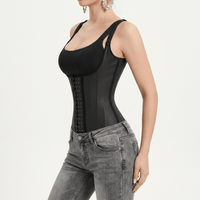 Luna Rune Strapped Boned Lace-Up Corset