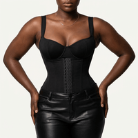 Luna Rune Strapped Boned Lace-Up Corset