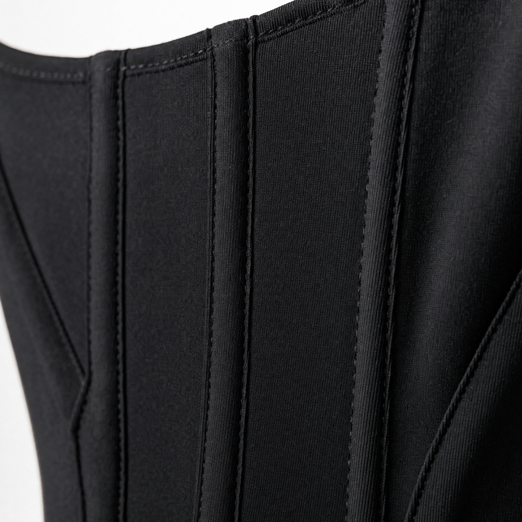 Luna Rune Strapped Boned Square-Neck Corset