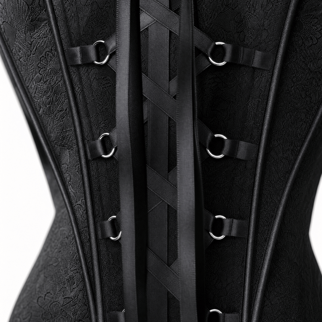 Luna Rune Strapped Lace-Up Front Corset