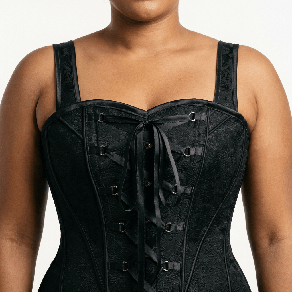 Luna Rune Strapped Lace-Up Front Corset