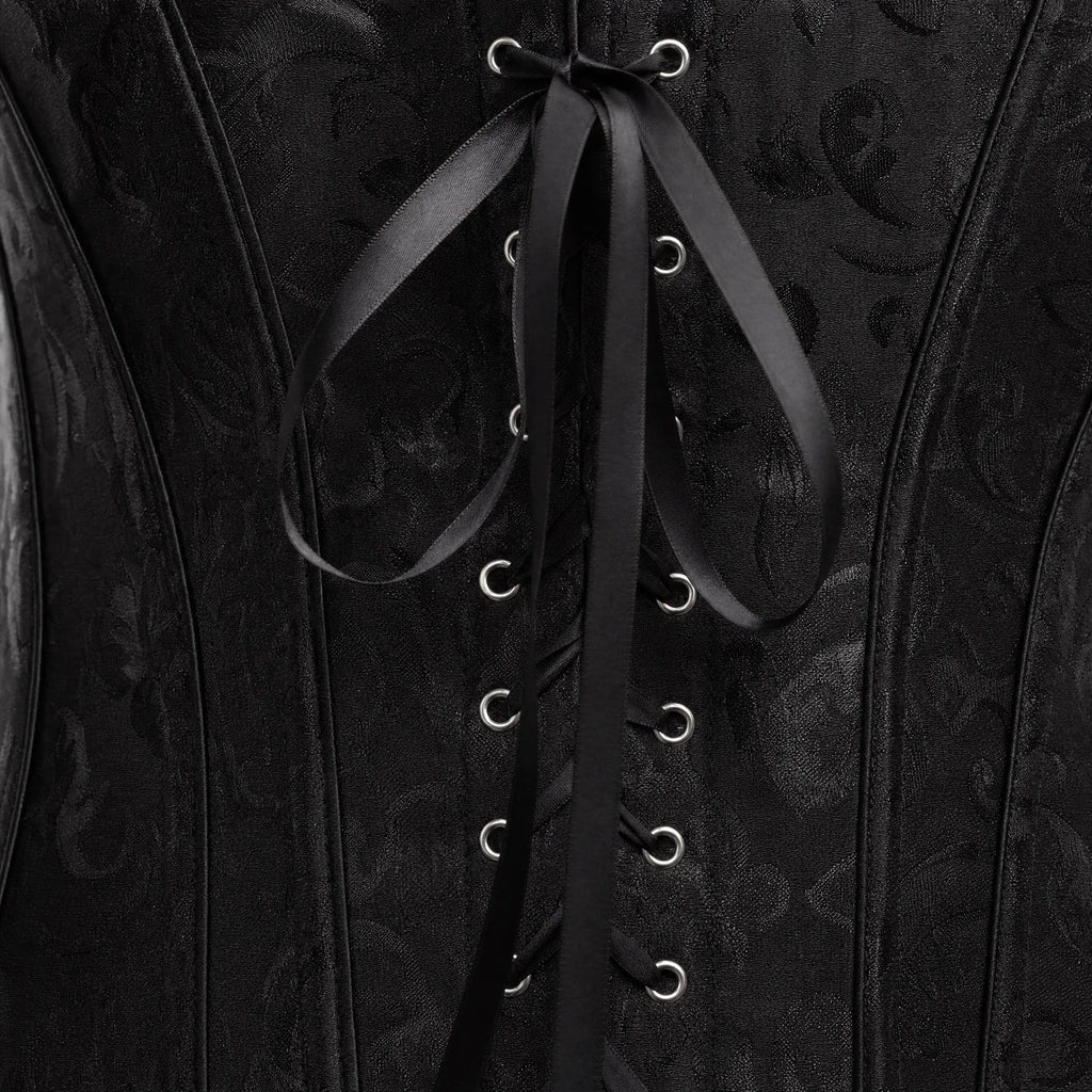 Luna Rune Strapped Sweetheart Boned Lace-Up Corset