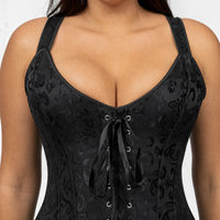 Luna Rune Strapped Sweetheart Boned Lace-Up Corset
