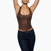Luna Rune Strappy Backless Lace-Up Corset