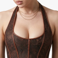 Luna Rune Strappy Backless Lace-Up Corset